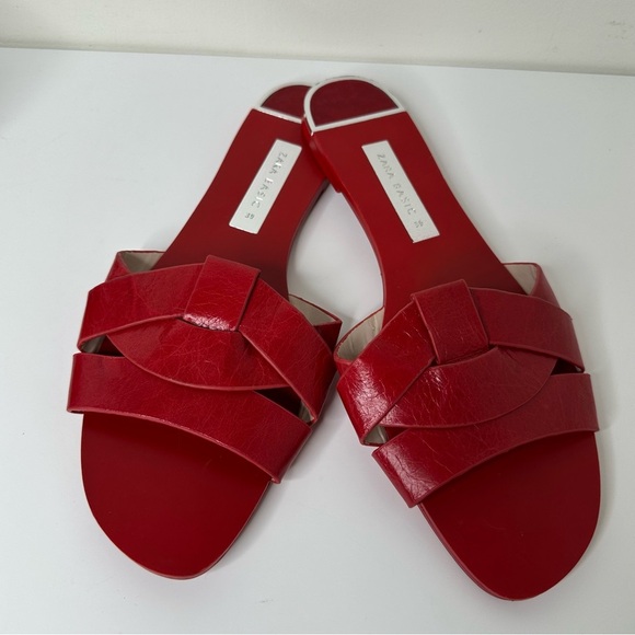 Zara basic women’s red sandals size 39 - Picture 5 of 15